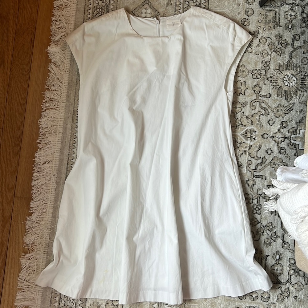 White Linen Pocket Dress